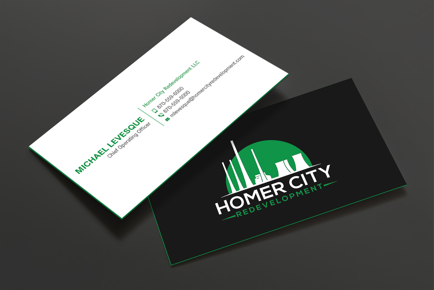 Visitenkarten-Design von DesignShout für Homer City Redevelopment LLC | Design #32078255