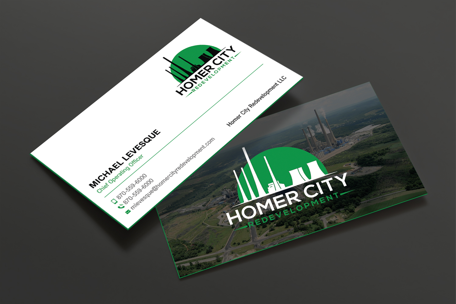 Business Card Design by DesignShout for Homer City Redevelopment LLC | Design #32078444