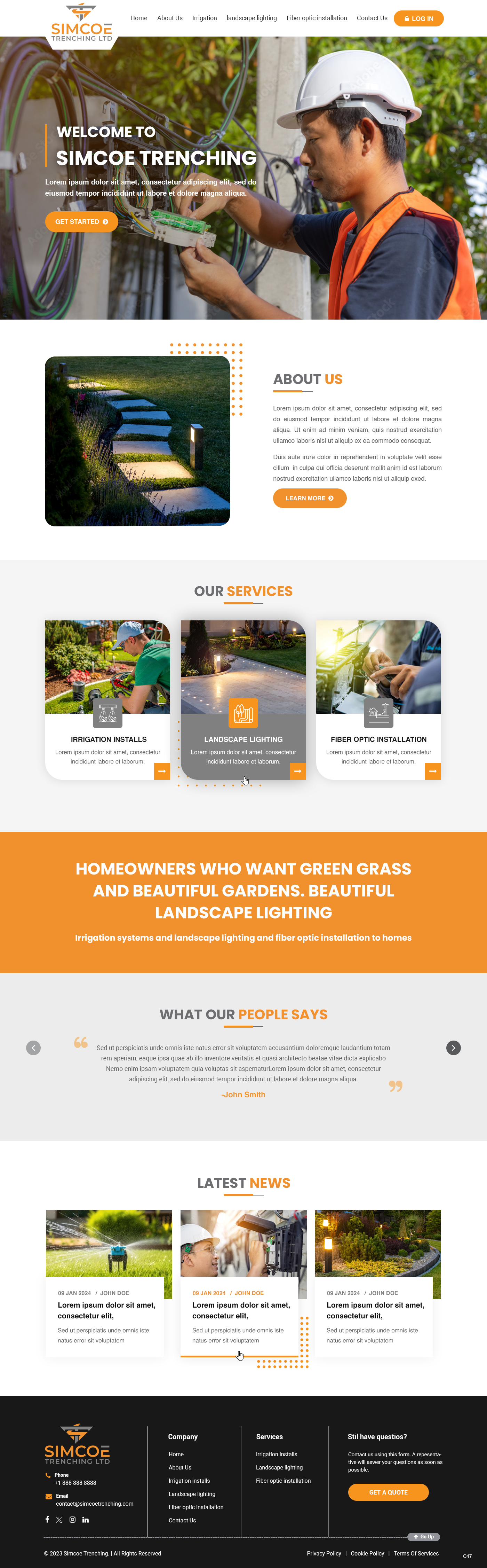Web Design by pb for Simcoe Trenching LTD. | Design #32096655