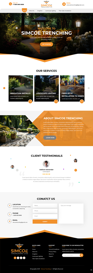 Web Design by pb for Simcoe Trenching LTD. | Design: #32096660