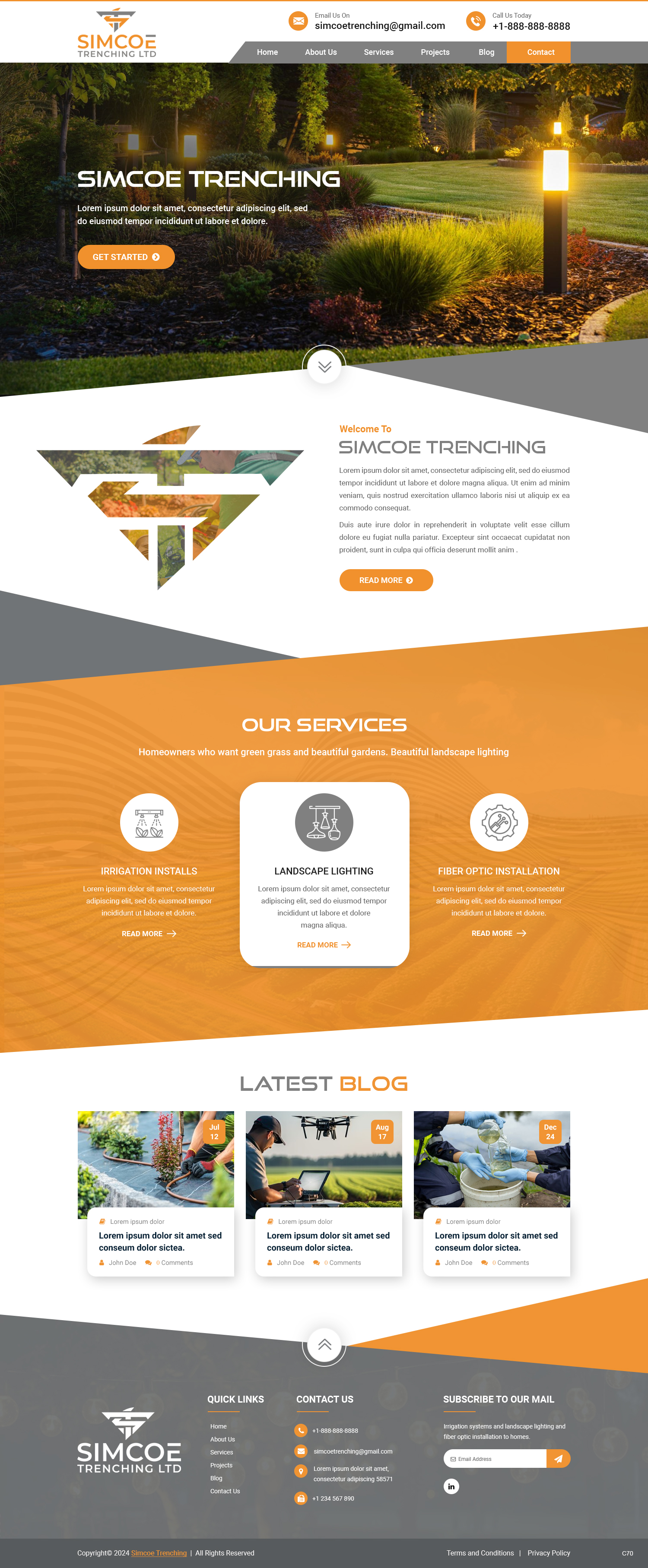 Web Design by pb for Simcoe Trenching LTD. | Design #32096666