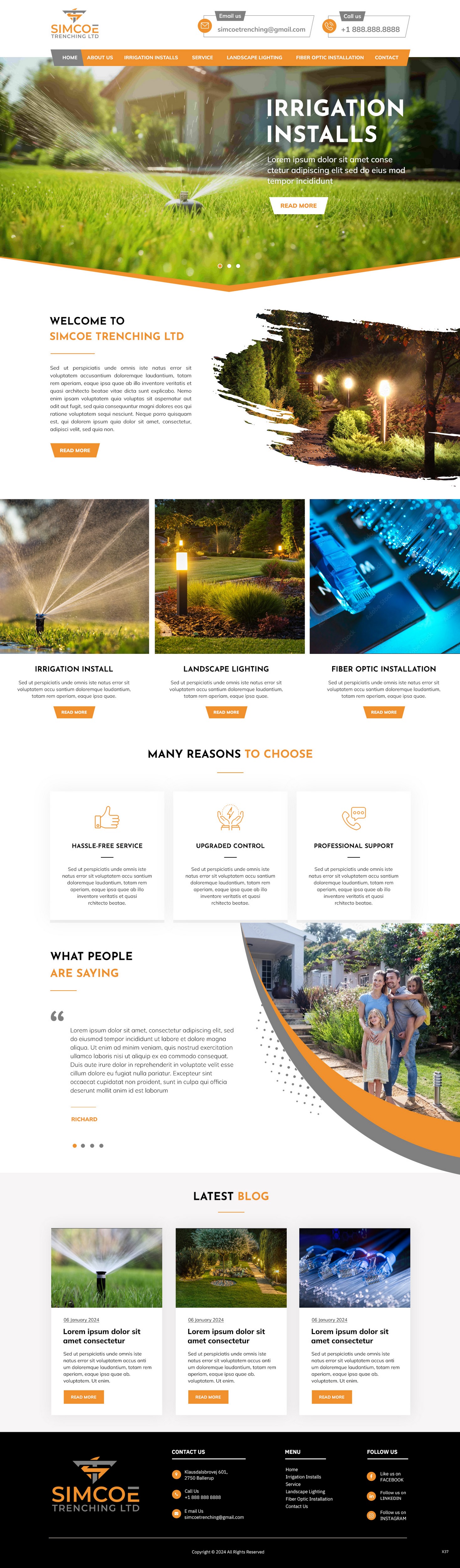 Web Design by pb for Simcoe Trenching LTD. | Design #32096673