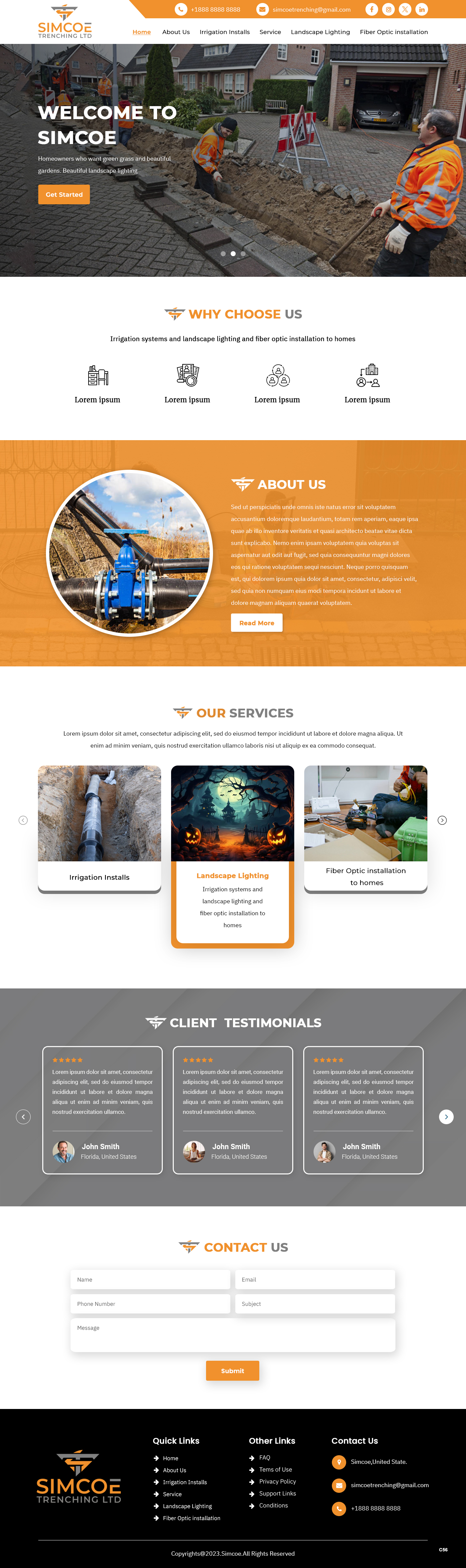 Web Design by pb for Simcoe Trenching LTD. | Design #32102320