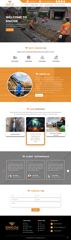 Web Design by pb for Simcoe Trenching LTD. | Design: #32102320