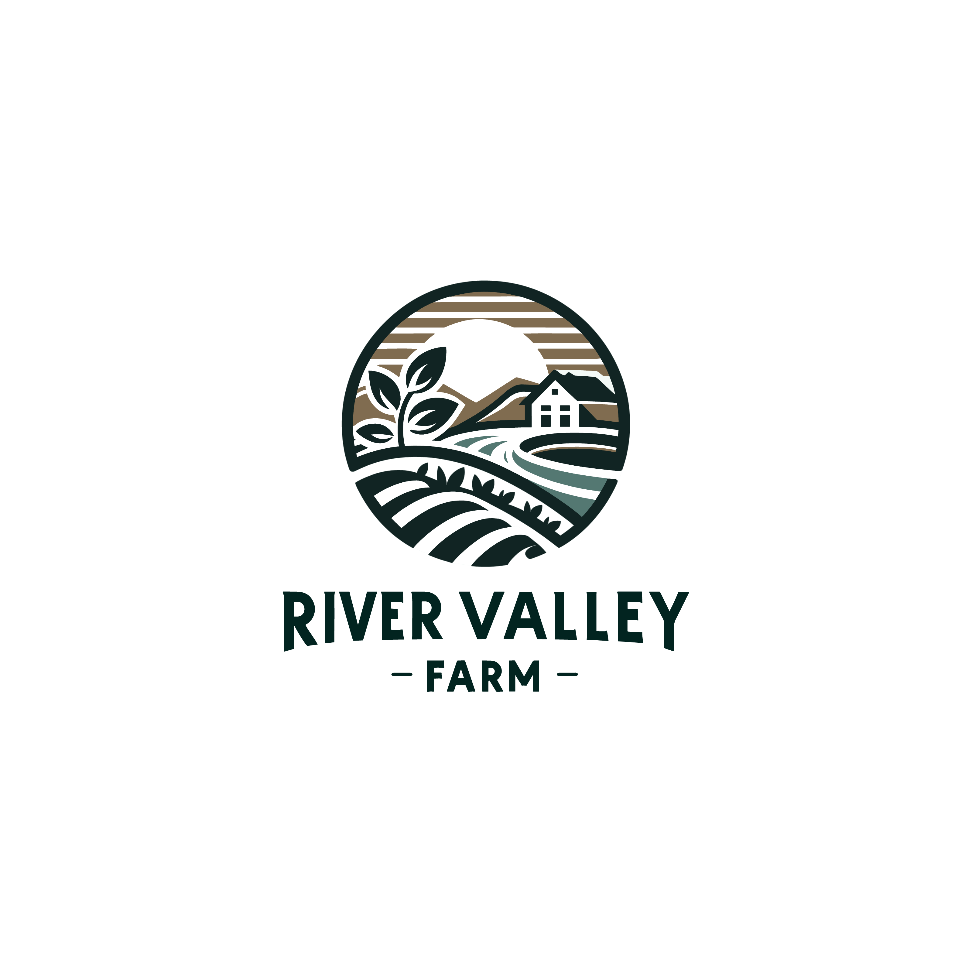 Logo Design for (RV) River Valley Farm by diouss19 Design 32102197