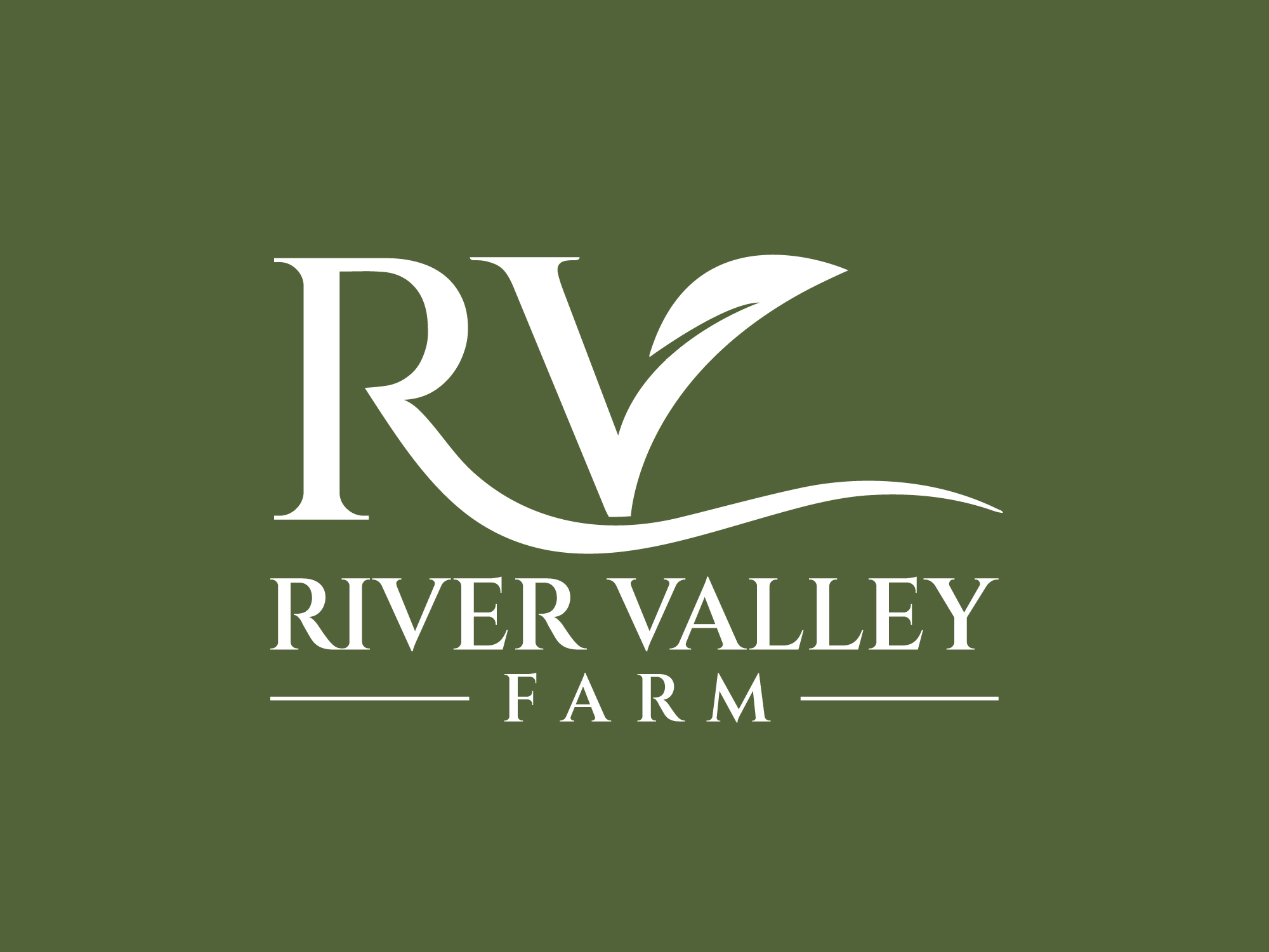 Logo Design for (RV) River Valley Farm by Paras Bali Design 32106454