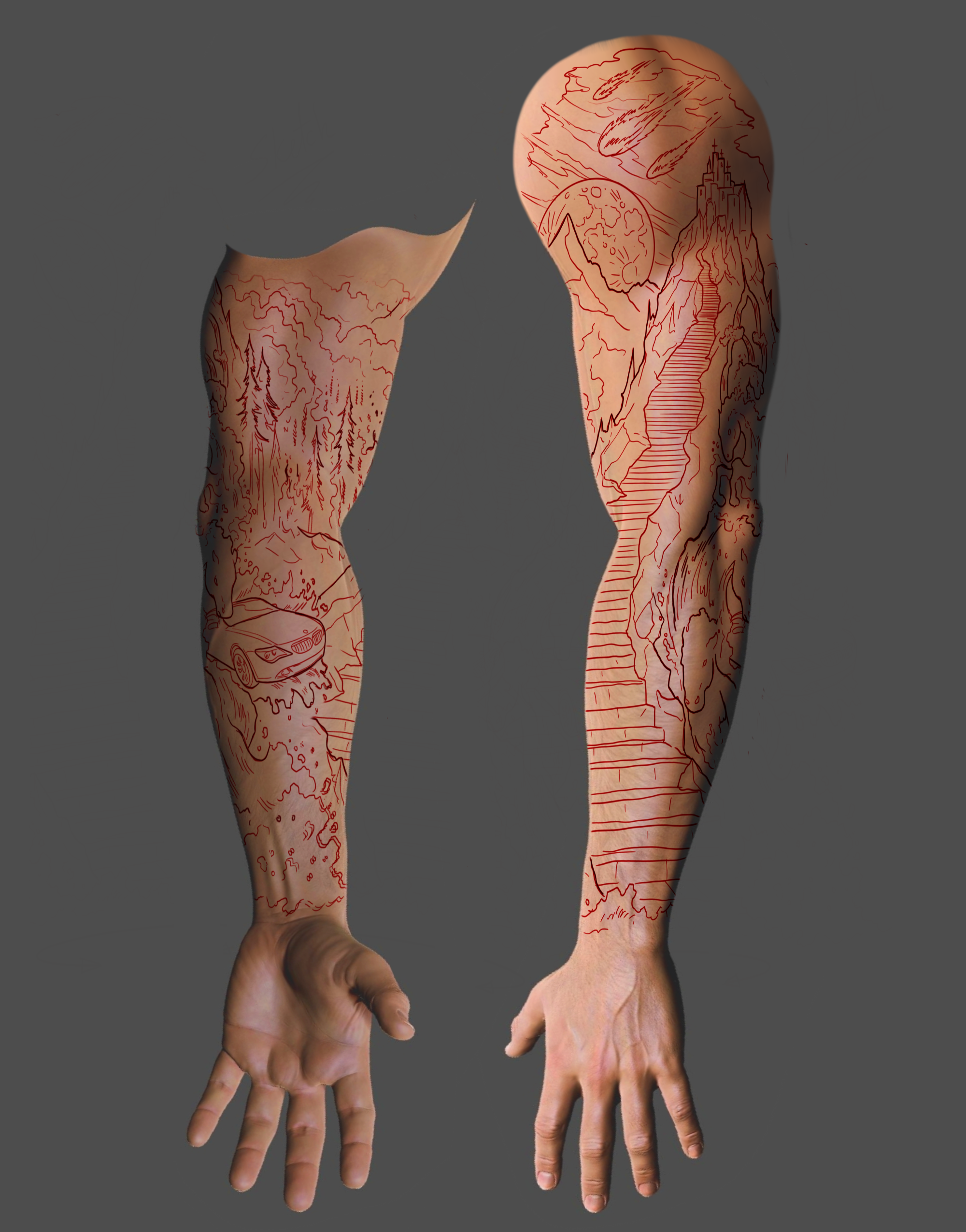 Tattoo Design by rafaelcame 2 for this project | Design #32094668