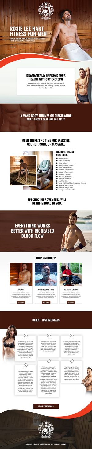 Web-Design von MAHABA für Rosie Lee Hart Fitness for Men | Design: #32102813
