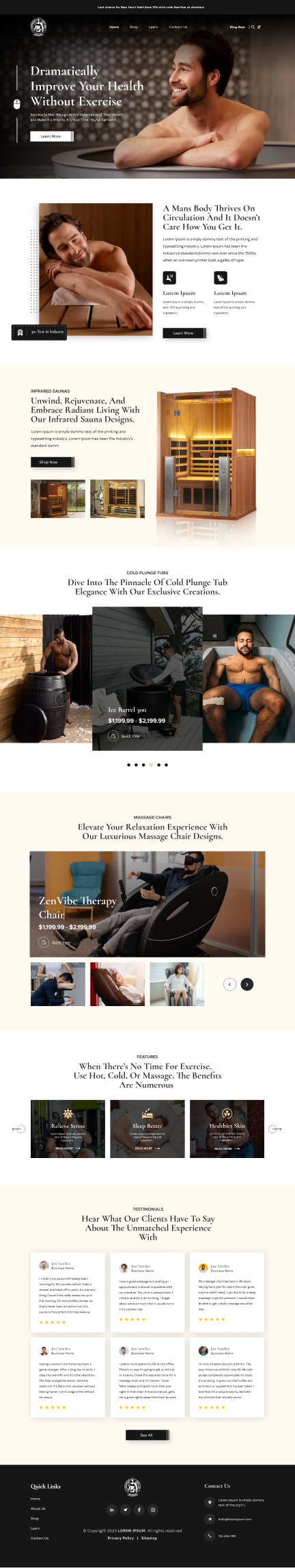 Web Design by Hafsa Fatymah for Rosie Lee Hart Fitness for Men | Design #32094869