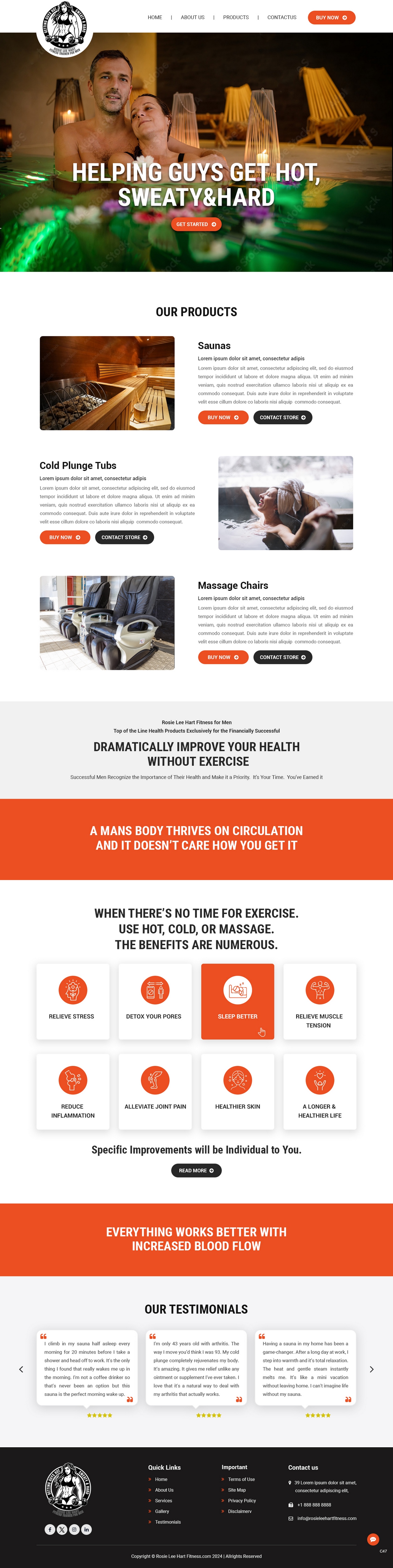 Web Design by pb for Rosie Lee Hart Fitness for Men | Design #32102307