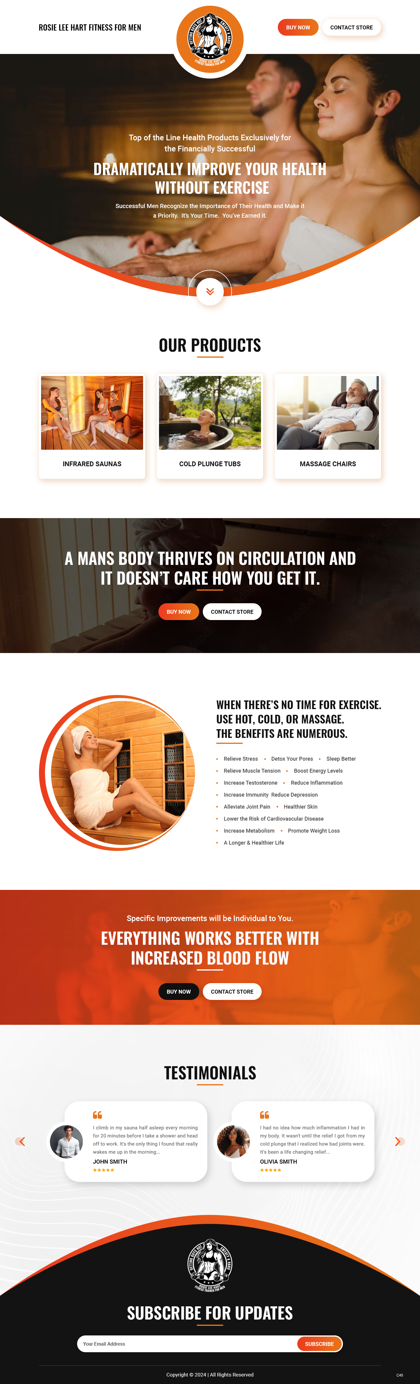 Web Design by pb for Rosie Lee Hart Fitness for Men | Design #32102309