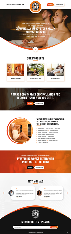 Web Design by pb for Rosie Lee Hart Fitness for Men | Design: #32102309