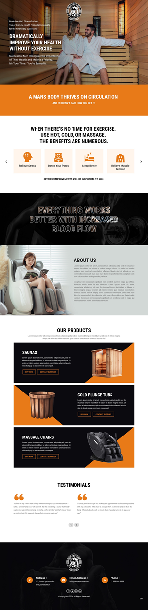 Web Design by pb for Rosie Lee Hart Fitness for Men | Design #32102310