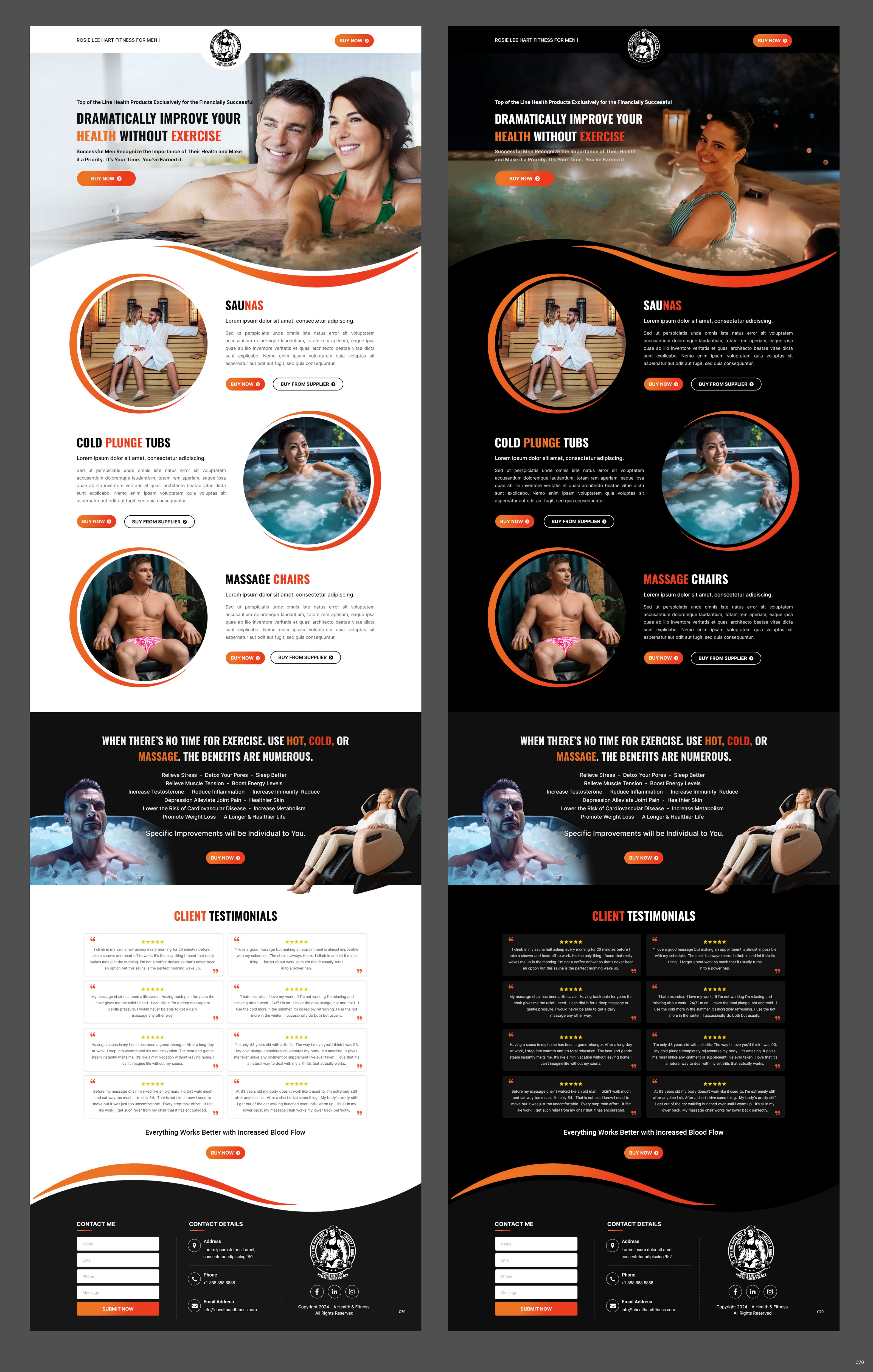 Web Design by pb for Rosie Lee Hart Fitness for Men | Design #32102317