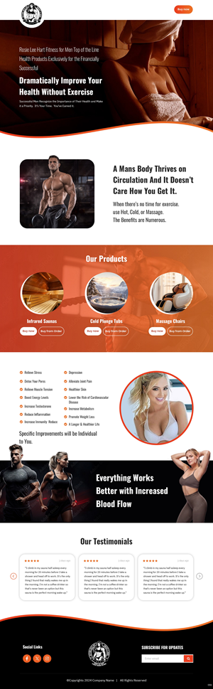 Web Design by pb for Rosie Lee Hart Fitness for Men | Design: #32110146