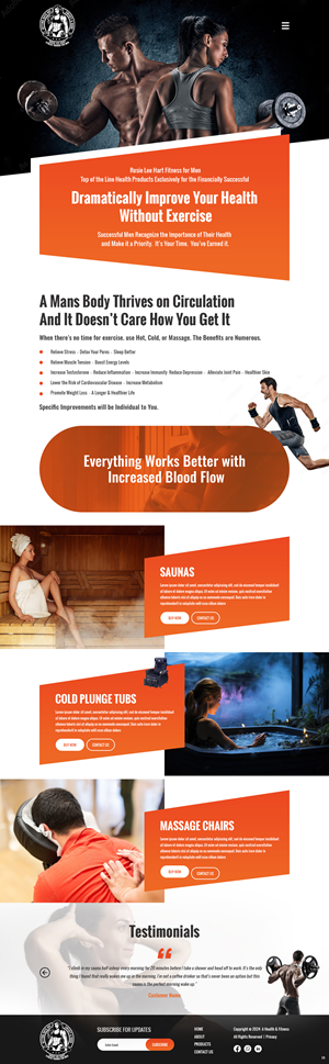Web Design by pb for Rosie Lee Hart Fitness for Men | Design: #32110147