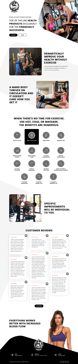 Web-Design von Sbss für Rosie Lee Hart Fitness for Men | Design: #32120848