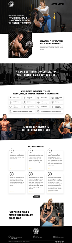 Web-Design von Sbss für Rosie Lee Hart Fitness for Men | Design: #32120850