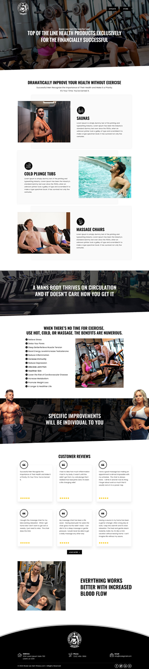 Web Design by Sbss for Rosie Lee Hart Fitness for Men | Design: #32120851