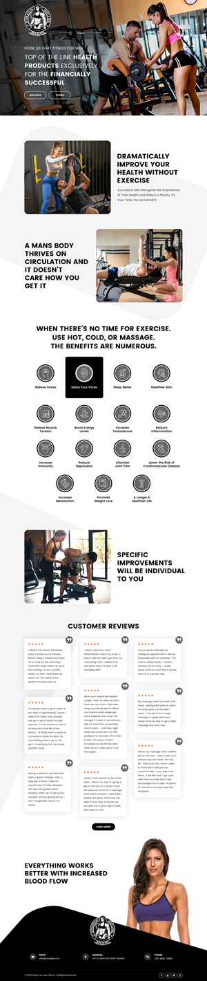 Web Design by Sbss for Rosie Lee Hart Fitness for Men | Design: #32120852