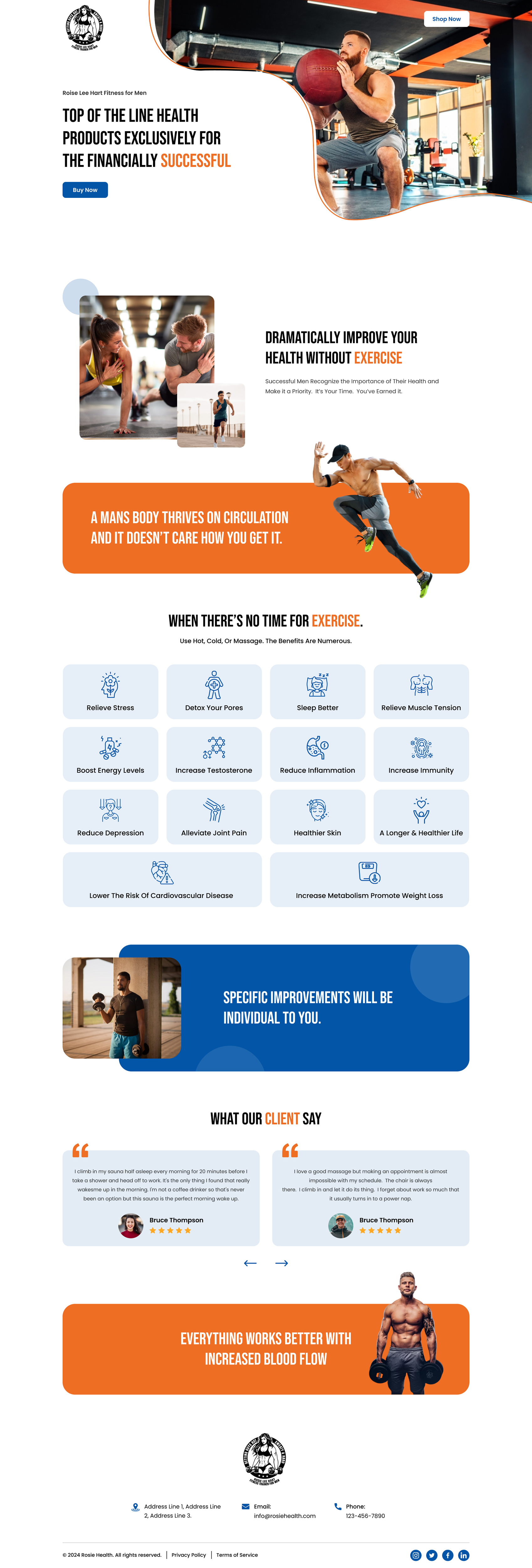 Web Design by Sbss for Rosie Lee Hart Fitness for Men | Design #32120855
