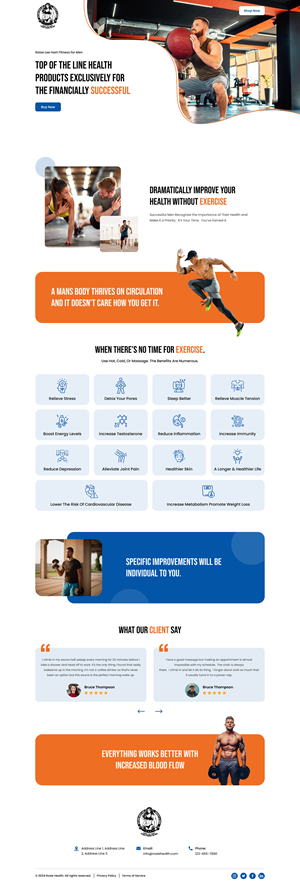 Web Design by Sbss for Rosie Lee Hart Fitness for Men | Design: #32120855