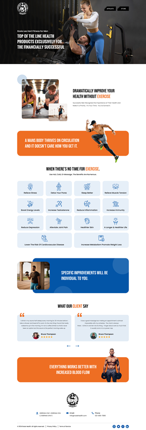Web Design by Sbss for Rosie Lee Hart Fitness for Men | Design: #32120905