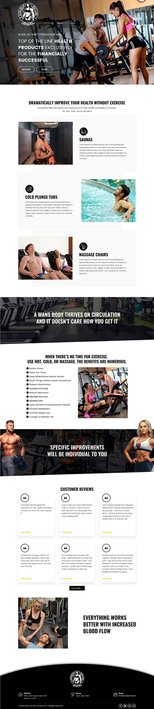 Web Design by Sbss for Rosie Lee Hart Fitness for Men | Design: #32120906