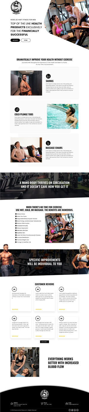 Web Design by Sbss for Rosie Lee Hart Fitness for Men | Design: #32120907