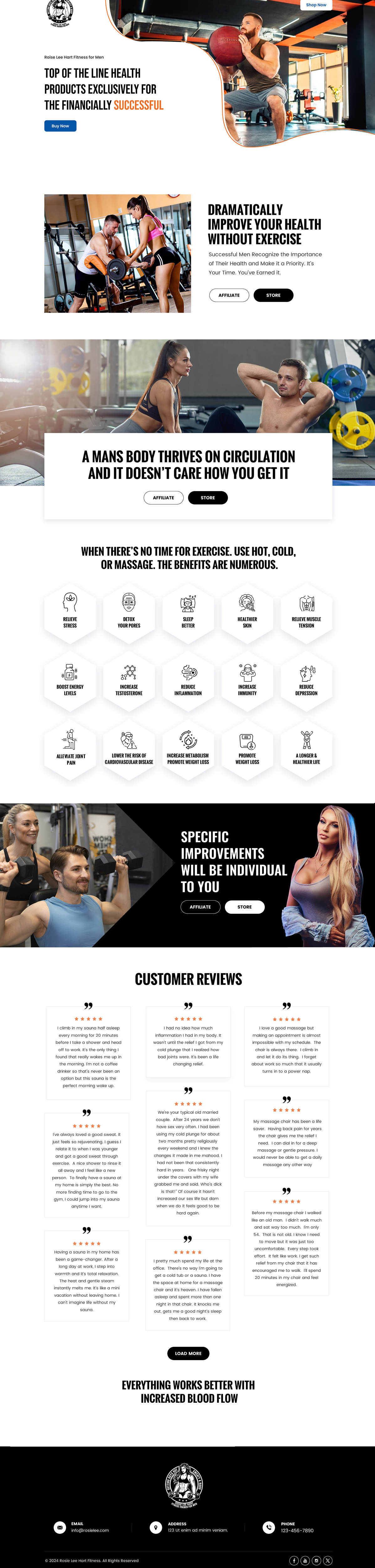 Web Design by Sbss for Rosie Lee Hart Fitness for Men | Design #32120908