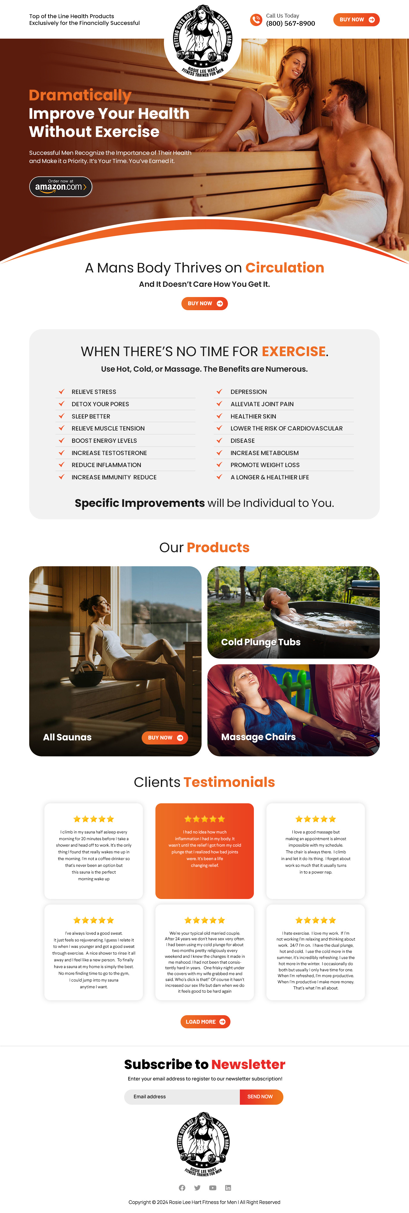 Web Design by SAI DESIGNS for Rosie Lee Hart Fitness for Men | Design #32103677