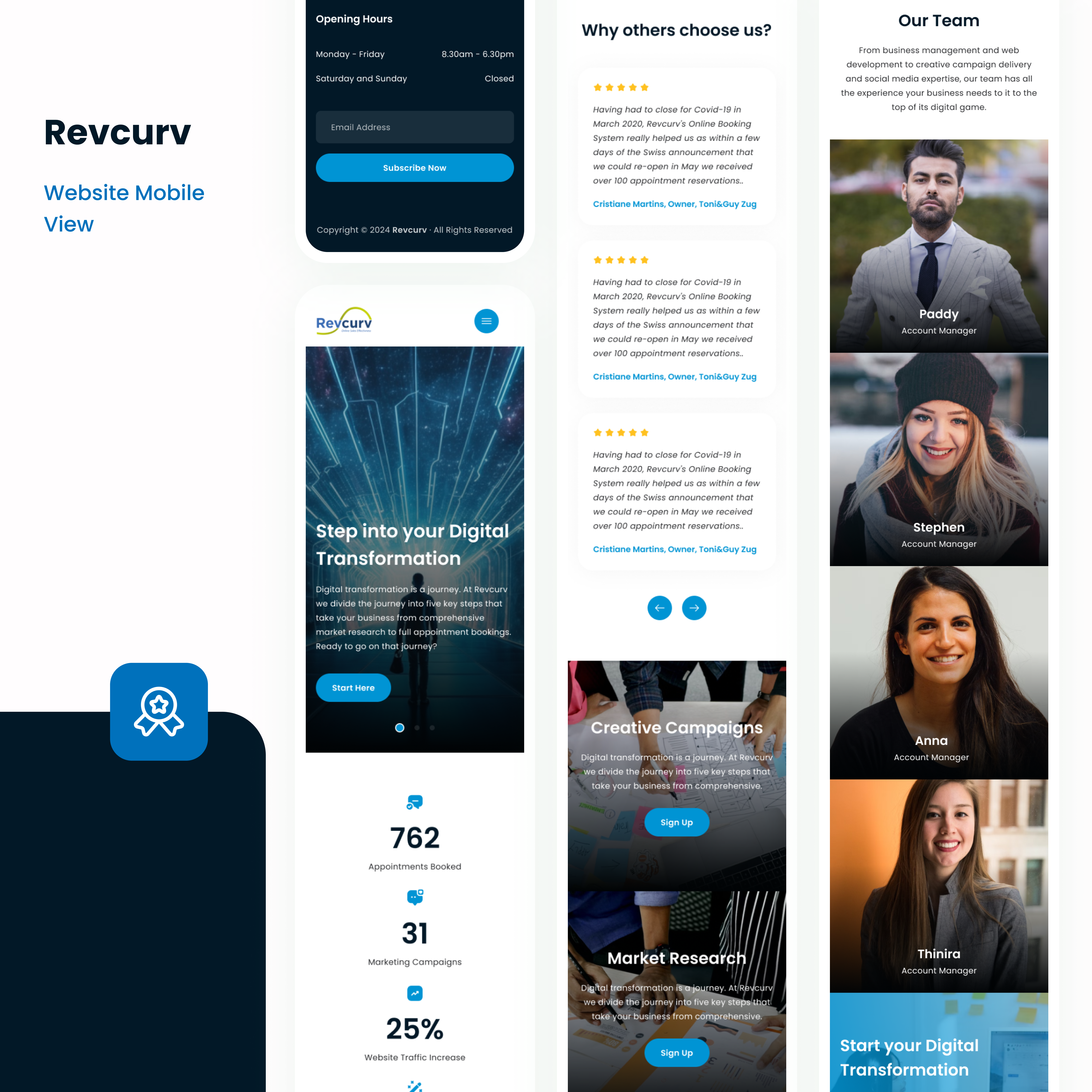 Web Design by Taufik H for Revcurv | Design #32125275