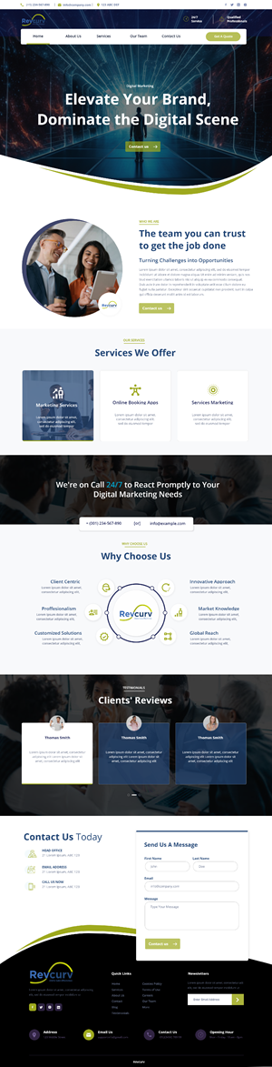 Web Design par Andrew Asiimwe pour Revcurv | Design : #32118138