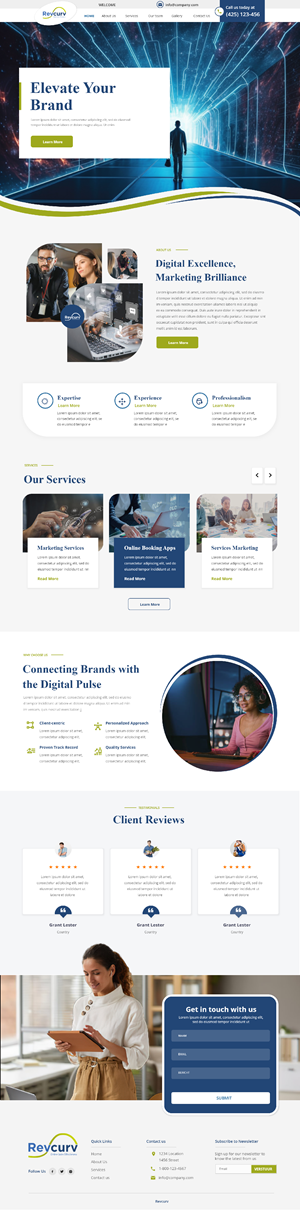 Web Design par Andrew Asiimwe pour Revcurv | Design : #32118139