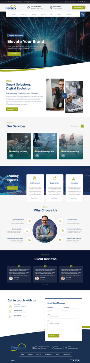 Web Design par Andrew Asiimwe pour Revcurv | Design : #32118141