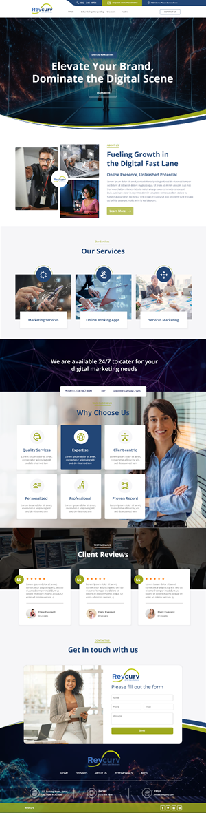 Web Design par Andrew Asiimwe pour Revcurv | Design : #32118142