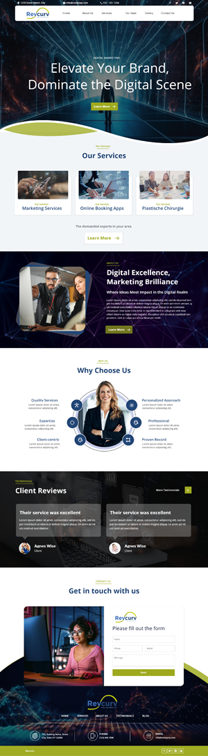 Web Design par Andrew Asiimwe pour Revcurv | Design : #32118145