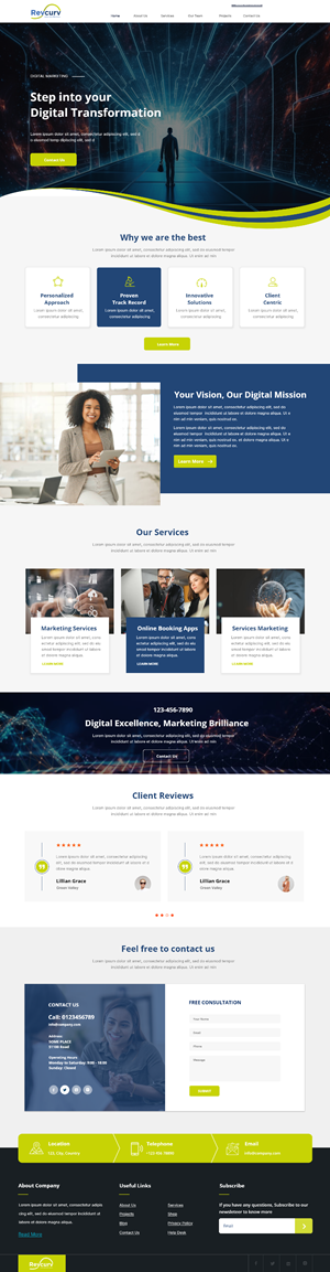 Web Design par Andrew Asiimwe pour Revcurv | Design : #32118433