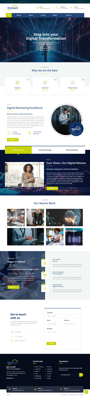 Web Design par Andrew Asiimwe pour Revcurv | Design : #32118435