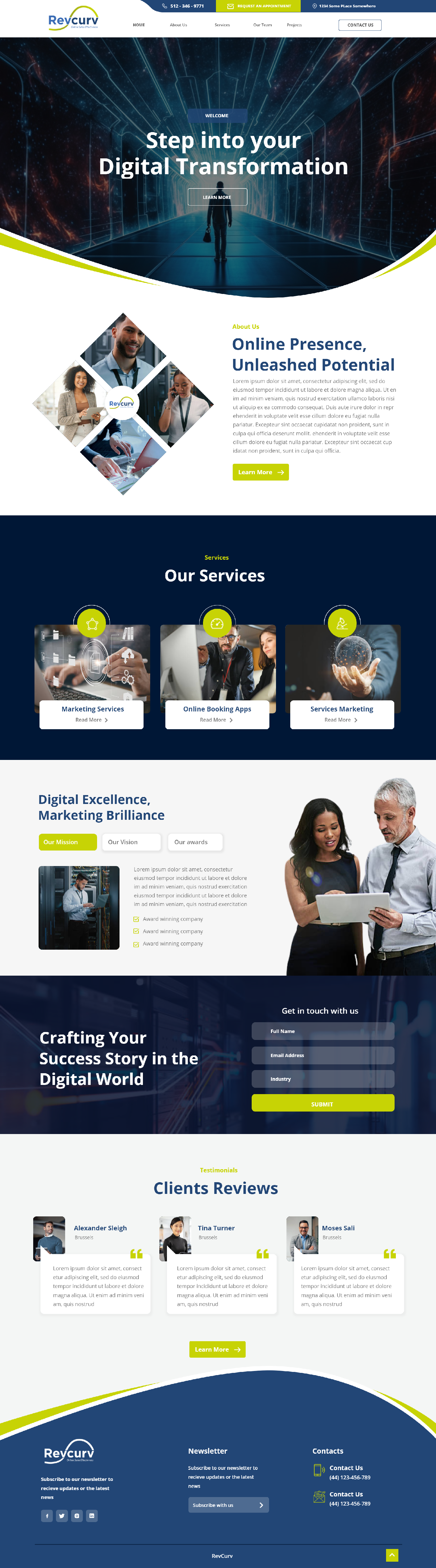 Diseño Web por Andrew Asiimwe para Revcurv | Diseño #32118437