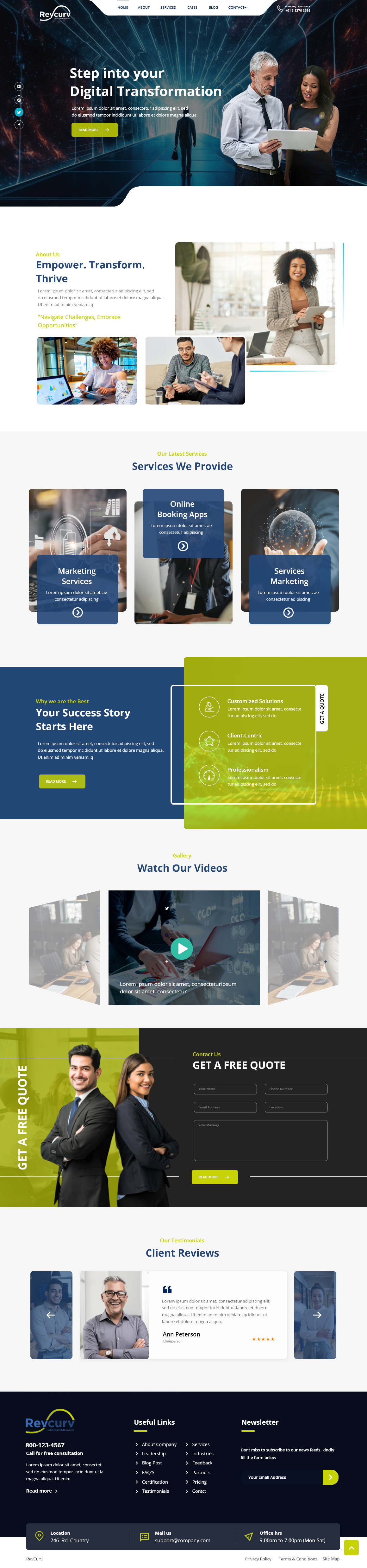 Web-Design von Andrew Asiimwe für Revcurv | Design #32118439