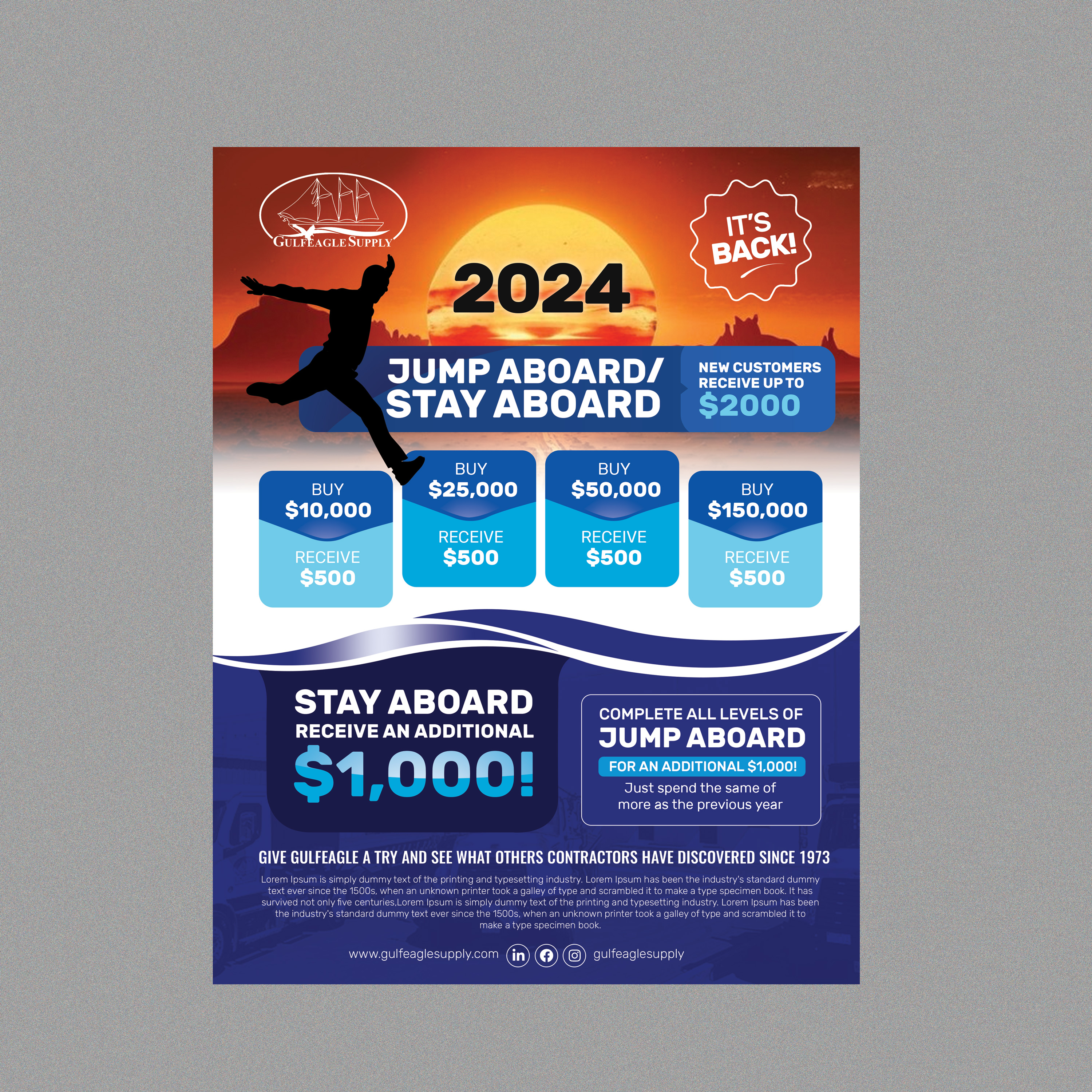 Flyer Design by Stan$oul for gulf eagle company | Design: #32099681