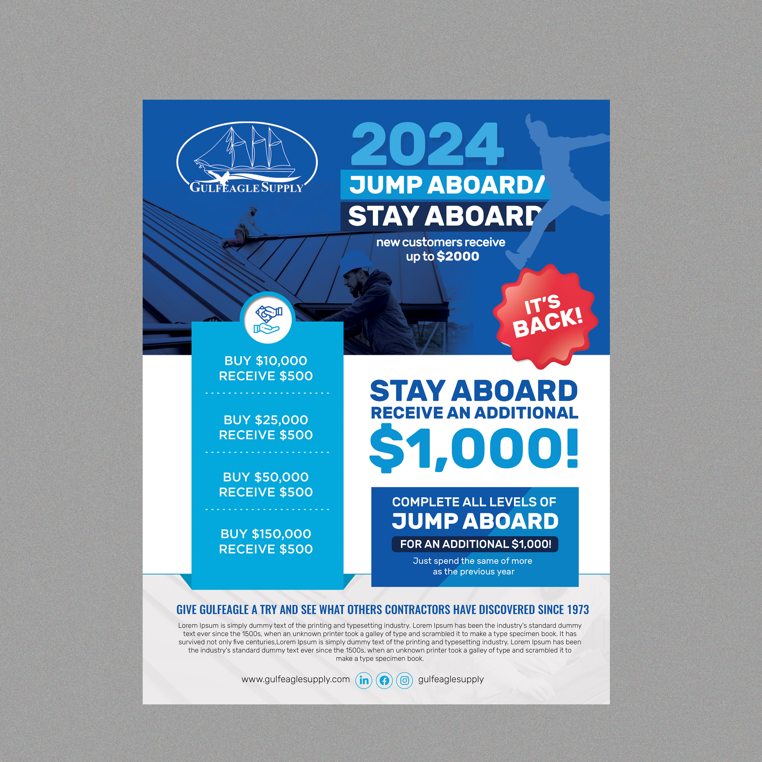 Flyer Design by Stan$oul for gulf eagle company | Design #32100503