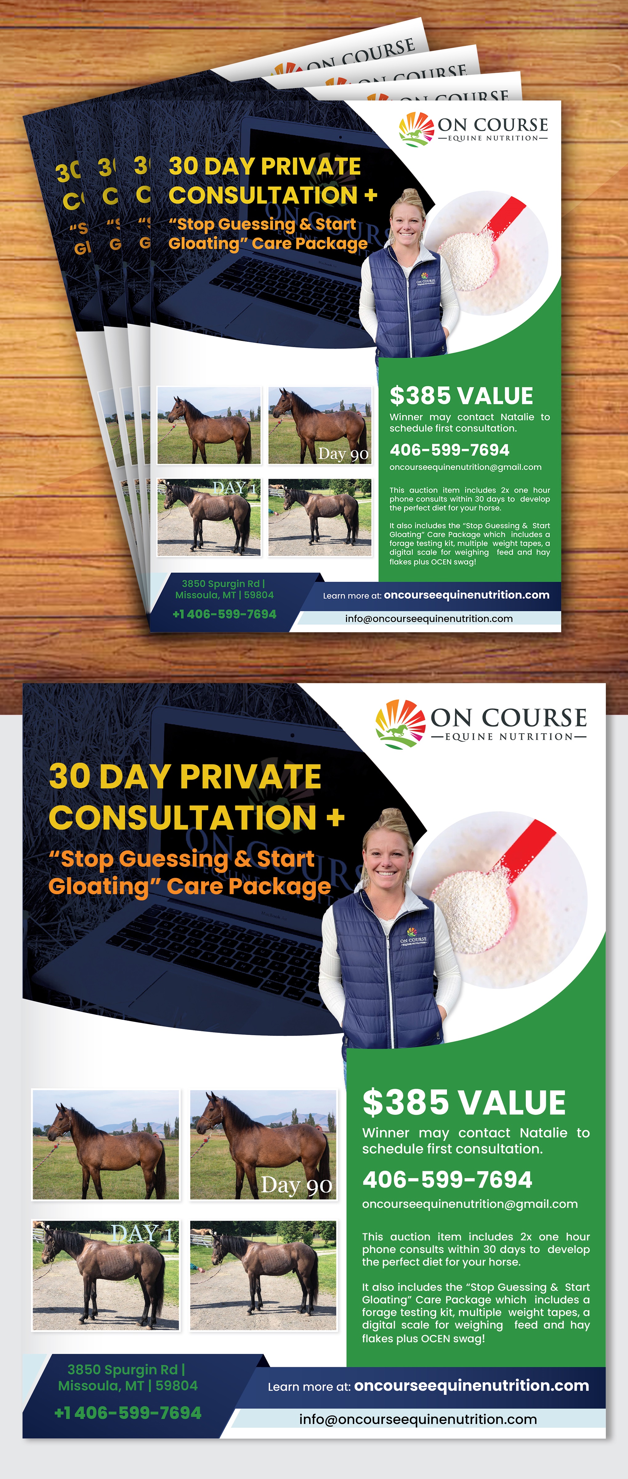 Design de Flyer par creativemood438 pour On Course Equine Nutrition | Design #32100970