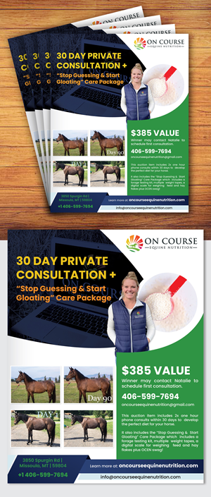 Design de Flyer par creativemood438 pour On Course Equine Nutrition | Design : #32100970