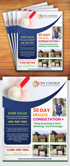 Design de Flyer par creativemood438 pour On Course Equine Nutrition | Design : #32100972