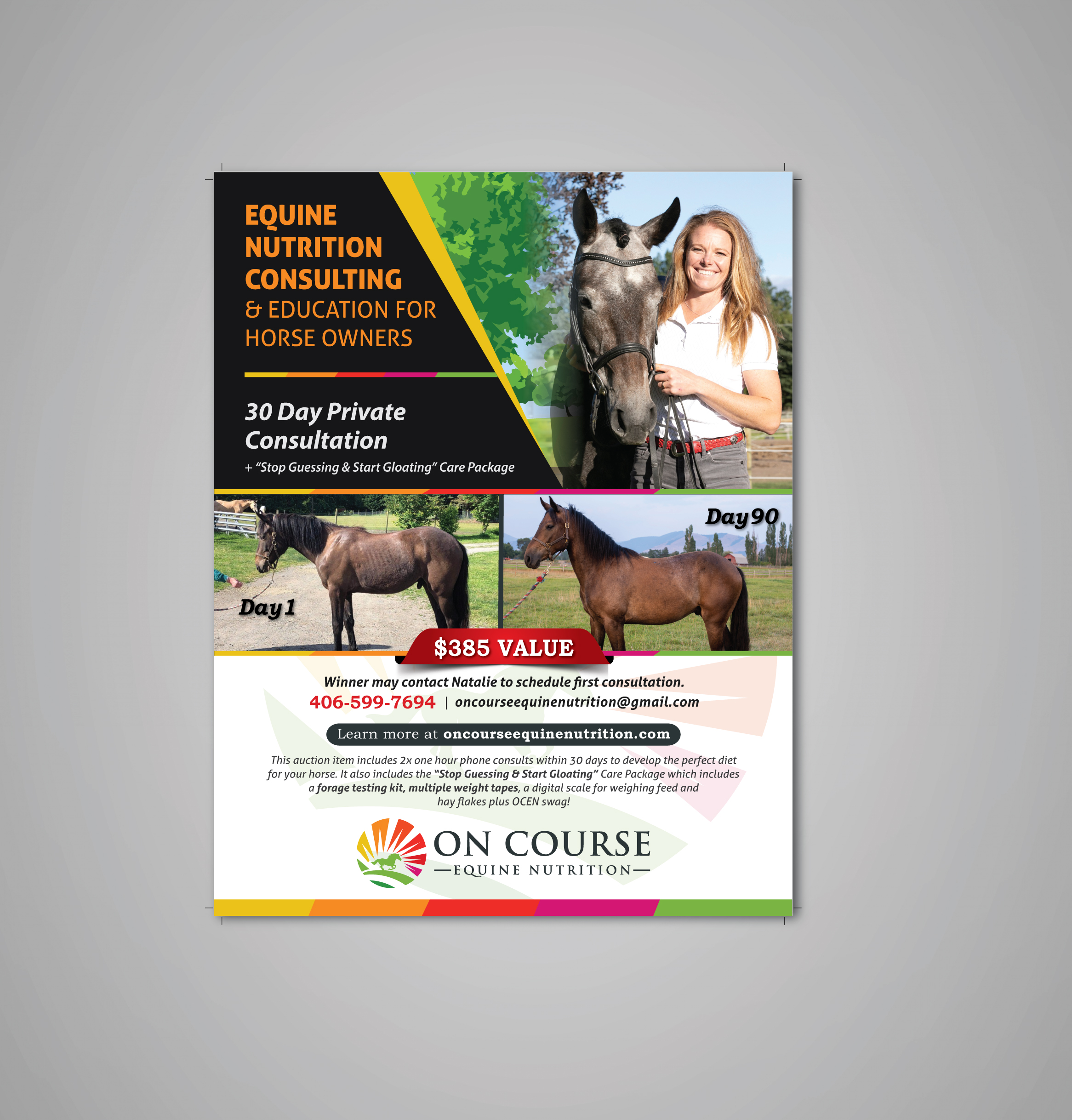 Design de Flyer par meet007 pour On Course Equine Nutrition | Design #32100782