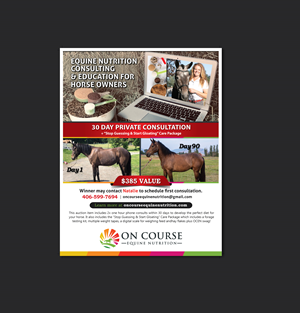 Design de Flyer par meet007 pour On Course Equine Nutrition | Design : #32106546