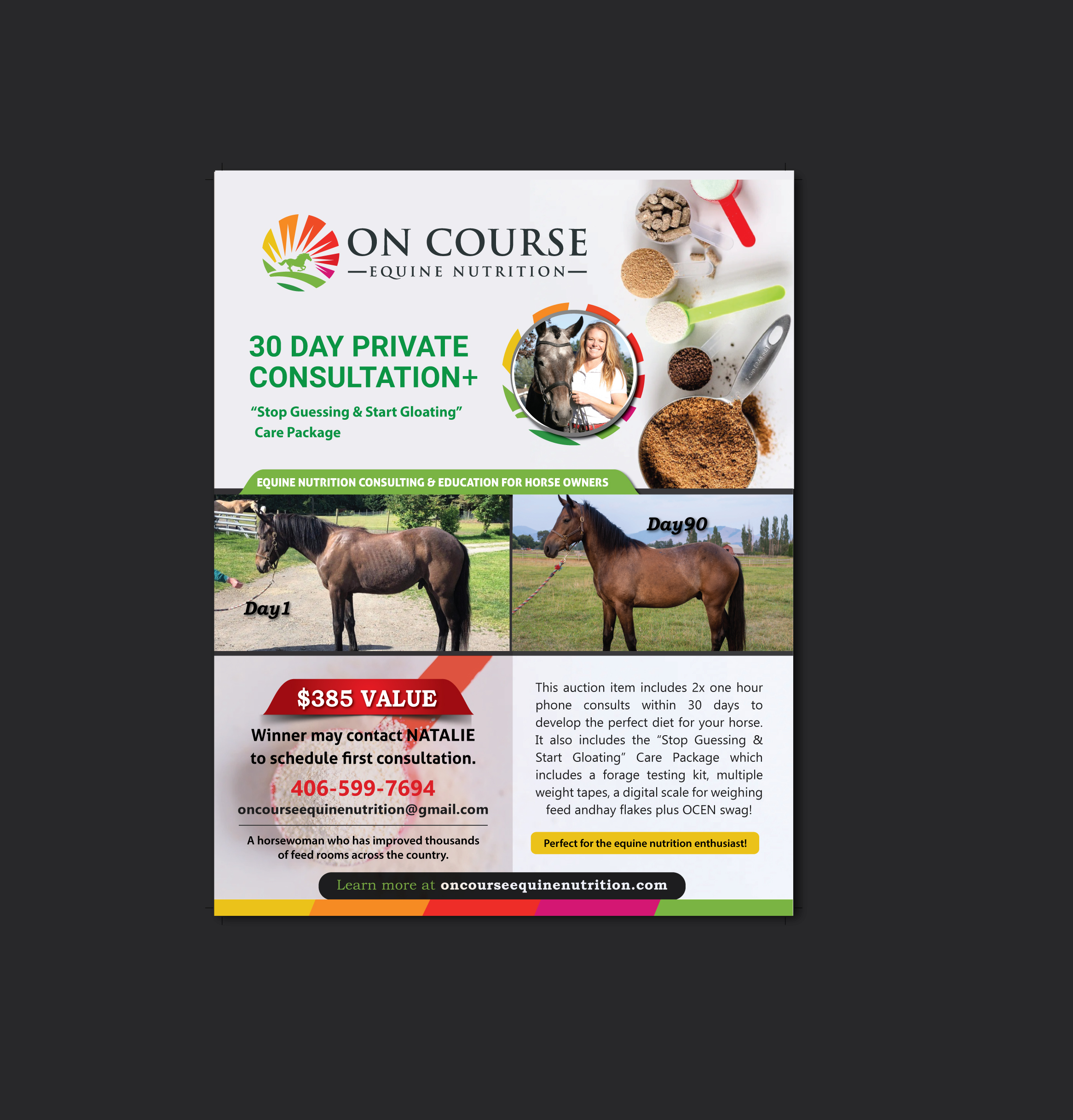 Design de Flyer par meet007 pour On Course Equine Nutrition | Design #32107136