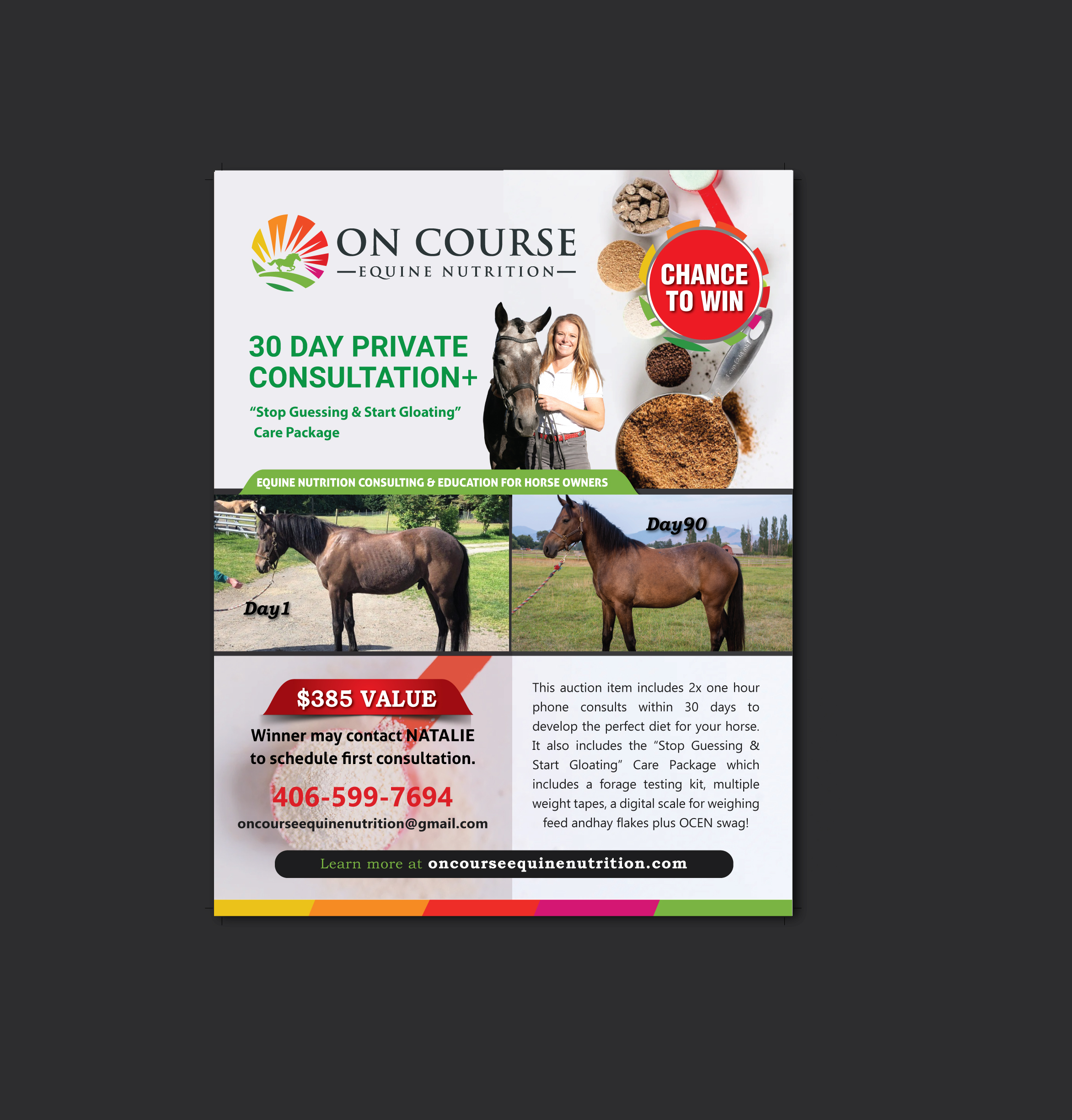 Design de Flyer par meet007 pour On Course Equine Nutrition | Design : #32111065
